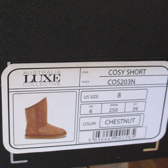 NWT Australia Luxe Chesnut Brown Cosy Short Boots - Picture 7 of 8